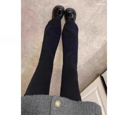 批发黑色高腰<b class='q'>微喇</b><b class='q'>牛仔裤</b>女2025新款冬季大码胖mm遮胯显瘦弹力喇叭裤子