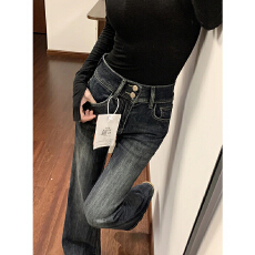 批发美式微喇牛仔裤女2026夏季潮流百搭新款高腰修身显瘦小个子喇叭裤