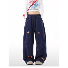 批发美式腊肠狗刺绣卫裤女秋冬学生韩版宽松休闲<b class='q'>运动</b>裤