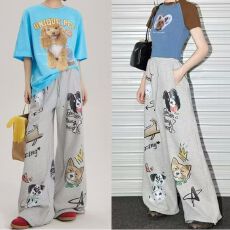 批发韩版印花抽绳街舞hiphop嘻哈休闲裤<b class='q'>女</b>爵士舞jazz<b class='q'>长裤</b>运动街头潮