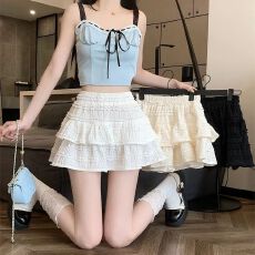 批发芭蕾风蓬蓬辣妹蛋糕裙高腰显瘦a字<b class='q'>蕾丝</b>半身裙