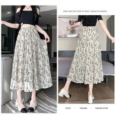 批发2026大码<b class='q'>夏</b>季新款碎花半身裙气质高腰松紧裙子洋气长裙中长款