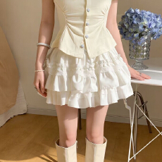 批发欧韩时尚白色蕾丝蛋糕蓬蓬裙女甜美半身裙高腰<b class='q'>显瘦</b>芭蕾短