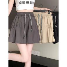 批发冰丝山本速干阔腿裤裙短裤子女夏季薄款<b class='q'>大码</b>半身裙瑜伽热裤运动裤