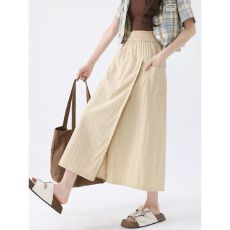 批发山本工装裙裤女夏2025新款韩版高腰a字包臀裙休闲冰丝阔腿裤<b class='q'>裙子</b>