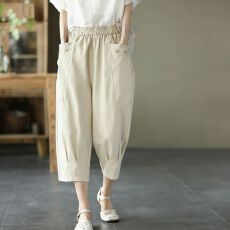 批发高档冰丝<b class='q'>七分裤</b>夏天新款女裤薄款速干女士裤子百搭休闲宽松<b class='q'>哈伦</b>裤
