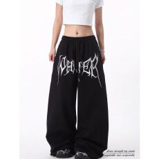 批发韩版印花抽绳街舞hiphop嘻哈休闲裤女爵士舞jazz长裤运动<b class='q'>街头</b>潮