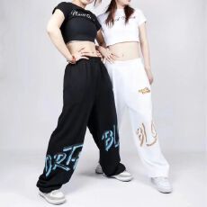 批发<b class='q'>欧美</b>跨境亚马逊速卖通抽绳宽松辣妹风jazz跳舞hiphop运动裤女