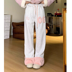 批发 辣妹低腰翻边休闲裤女2026春秋季卫裤宽松阔腿裤垂感直筒