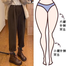 批发380g星空呢大码女装秋冬高腰垂感休闲毛呢裤女宽