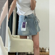 批发不规则大码胖mm显瘦设计感a字包臀裙裤高腰牛仔短裙女<b class='q'>夏</b>季半身裙