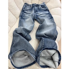 批发美式复古水洗阔腿<b class='q'>微喇</b>叭<b class='q'>牛仔裤</b>女2026春秋季新款辣妹宽松拖地裤子