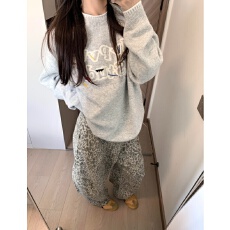 批发绵<b class='q'>羊绒</b>三根纱加厚】百搭<b class='q'>毛衣</b>女秋冬宽松慵懒风设计感小众针织衫女