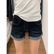 批发高街辣妹超短裤女夏季新款宽松卷边设计感显瘦百搭直筒包臀阔腿裤