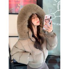 批发成品现货 收腰短款肯豆<b class='q'>羽绒服</b>女白鸭绒加厚小个子大毛领冬季外套