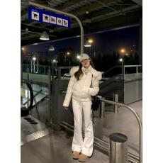 批发成品现货 收腰<b class='q'>羽绒服</b>女短款大毛领修身小个子白鸭绒加厚冬季外套