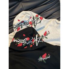 批发成品现货 原版做法 纯棉华棉复合320克布面+手感玫瑰刺绣薄款外套