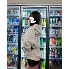 批发成品现货 原版做法 纯棉华棉320克布面+手感蝴蝶字母刺绣秋冬外套