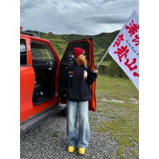 批发成品现货 原版做法 纯棉华棉320克布面+手感小狗刺绣魔术贴外套潮