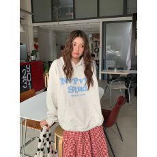 批发成品现货 原版做法 纯棉华棉320克布面+手感蓝色字母刺绣宽松<b class='q'>外套</b>