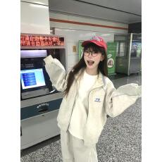 批发成品现货 320克纯棉华棉复合布面+手感（绣花+定罗口+网线）外套