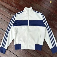 批发成品现货 320克纯棉华棉复合布面+手感（三条杠+贴布）卫衣外套女