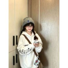 批发成品现货 320克纯棉华棉复合布面+手感（连肩<b class='q'>大</b>刺绣）连帽卫衣女