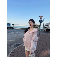 批发成品现货 薄款/加绒纯棉华棉复合布面+手感（三色织带）<b class='q'>外套</b>女