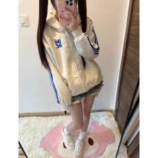 批发成品现货 薄款/加绒纯棉华棉复合布面+手感刺绣+订标外套女