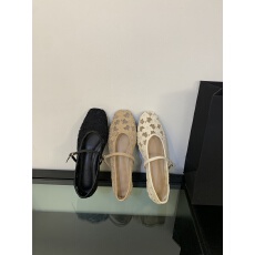 批发网纱镂空透气2026新款平底单鞋温柔风法式玛丽珍<b class='q'>女鞋</b>