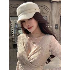 批发大码女装咖色长袖t恤女秋<b class='q'>冬</b>蕾丝拼接毛毛袖纯欲打底衫微胖mm上衣