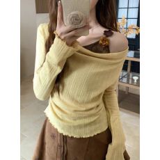 批发大码胖mm纯欲风荡领<b class='q'>蕾丝</b>拼接假两件长袖T恤女秋别致修身显瘦<b class='q'>上衣</b>