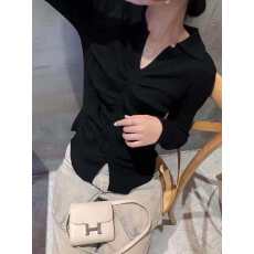 批发设计感皱褶V领打底针织衫女<b class='q'>秋</b>季大码微胖mm显瘦正肩气质漂亮上衣