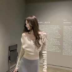 批发2026年新款气质穿搭时尚百搭假两件针织长袖上衣