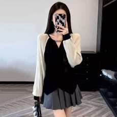 批发<b class='q'>大码</b>法式小香风镂空长袖<b class='q'>雪纺</b>T恤女2025秋季宽松显瘦内搭外穿上衣