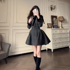 批发2025 法式小香风蝴蝶结<b class='q'>波点</b><b class='q'>连衣裙</b>新款高级感洋气减龄蓬蓬裙