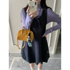 批发2025潮韩系甜美蝴蝶结装饰吊带呢料<b class='q'>无袖</b>内搭<b class='q'>连衣裙</b>套装