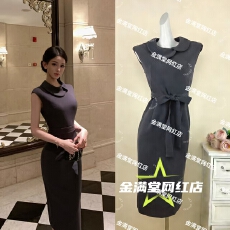 批发2026韩国<b class='q'>东大门</b>新款气质修身显瘦性感包臀女人味半高领<b class='q'>连衣裙</b>女