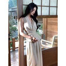 批发2026方寸简约感条纹套装绑带收腰V领上衣阔腿裤外搭开<b class='q'>衫</b>套装