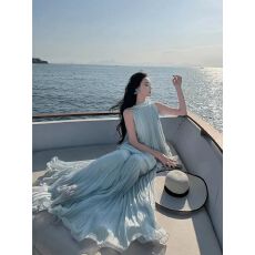 批发2026法系新款<b class='q'>无袖</b>背心女夏外穿直筒a字半身裙时尚套装