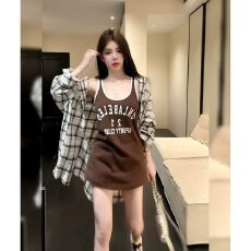 批发HuiHui<b class='q'>夏季</b>新款复古印花U领背心显瘦可内搭外穿无袖上衣套装