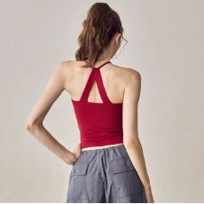 批发带胸垫瑜伽<b class='q'>背心女</b>美背显瘦<b class='q'>运动</b>服吊带外穿普拉提训练健身上衣新款