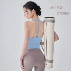 批发新款<b class='q'>运动</b>内衣带胸垫速干普拉提训练健身服<b class='q'>文胸</b>吊带美背瑜伽背心女