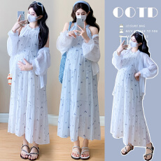 批发实拍 <b class='q'>孕妇装</b>夏季法式甜美可爱碎花连衣裙