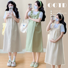 批发实拍 孕妇装夏季法式显瘦<b class='q'>连衣裙</b>两件套