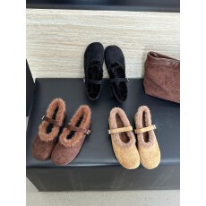 批发爆版2025秋<b class='q'>冬</b>新款皮毛一体玛丽珍鞋法式复古加绒保暖女棉鞋