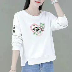 批发韩版印花卫衣女<b class='q'>宽松</b>2026新款春秋矮个子洋气百搭套头长袖<b class='q'>上衣</b>服潮