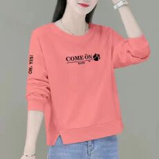 批发韩版印花卫衣女<b class='q'>宽松</b>2026新款春秋矮个子洋气百搭套头长袖<b class='q'>上衣</b>服潮