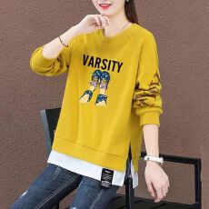 批发休闲运动假两件卫衣女2026春秋季新款韩版<b class='q'>宽松</b>圆领减龄显瘦<b class='q'>上衣</b>服