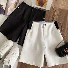 批发五分裤<b class='q'>女</b>夏季宽松薄款<b class='q'>西装裤</b>直筒港味阔腿短裤高腰显瘦中裤ins